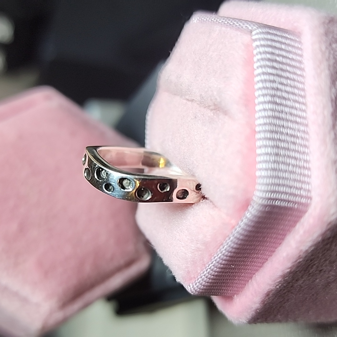 New Minimalist Sterling Silver Stackable Wave Ring — image 2 of 8